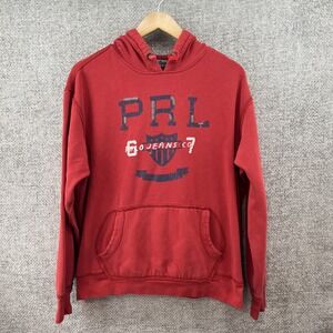 Polo Jeans Company Ralph Lauren PRL Red Pullover Hoodie Sweatshirt XL Cotton